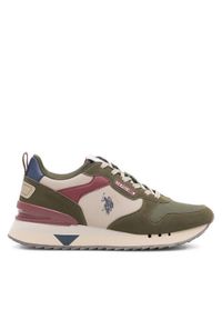 U.S. Polo Assn. Sneakersy BUZZY001M/CNU1 Khaki. Kolor: brązowy. Materiał: materiał