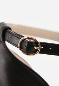 Born2be - Czarne Sandały na Szpilce z Paskiem Wokół Kostki Trisven. Okazja: na co dzień. Zapięcie: pasek. Kolor: czarny. Obcas: na szpilce. Styl: elegancki, klasyczny, casual #5