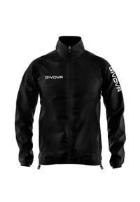 Czarna Kurtka Sportowa Givova Windproof dla Mężczyzn - Rozmiar L. Kolor: czarny. Materiał: nylon. Sport: turystyka piesza