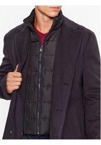 BOSS - Boss Płaszcz wełniany H-Hyde-Bib-234 50502250 Granatowy Slim Fit. Kolor: niebieski. Materiał: wełna #6