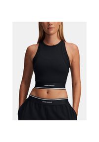 Top treningowy damski Under Armour Meridian Rib Branded Tank. Kolor: czarny. Sport: fitness #1