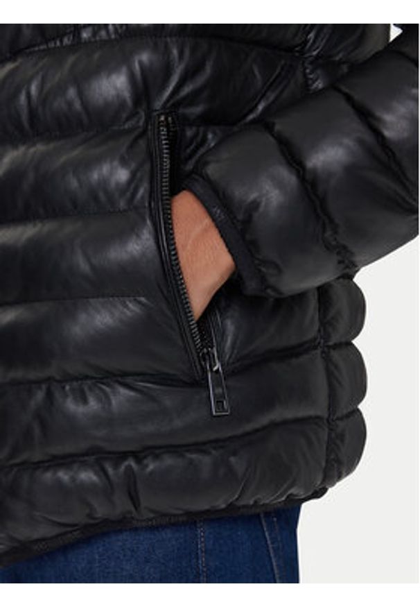 Milestone Kurtka skórzana MSHendrik 531040 60710 Czarny Regular Fit. Kolor: czarny. Materiał: skóra