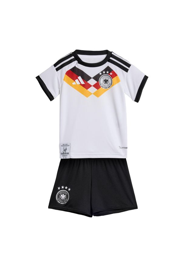 Adidas - Zestaw Germany 26 Home Replica Baby. Kolor: wielokolorowy, biały, czarny. Sport: piłka nożna