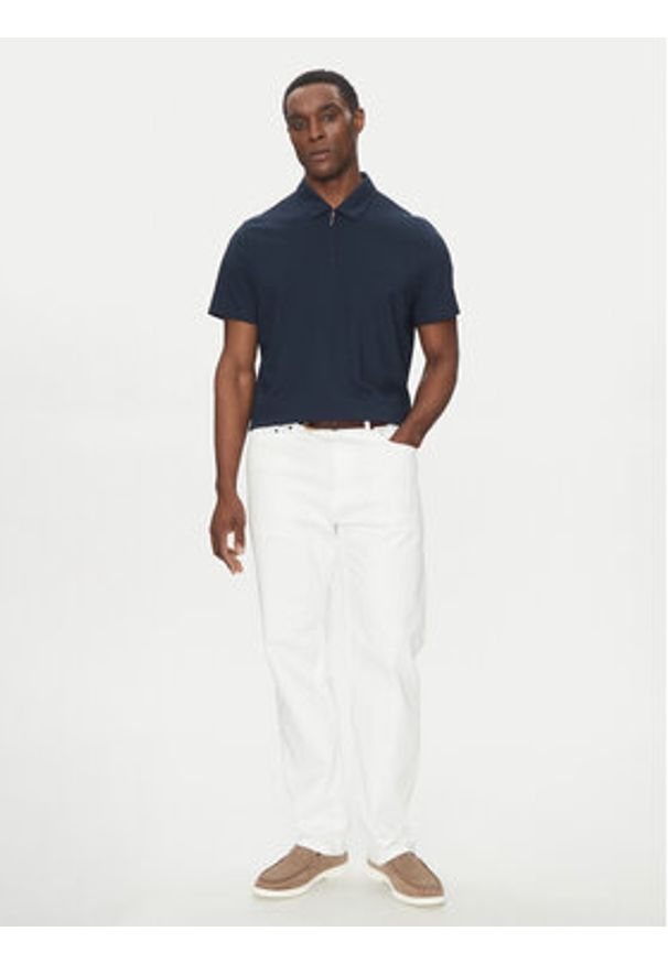 Michael Kors Polo CS552HOHFK Granatowy Regular Fit. Typ kołnierza: polo. Kolor: niebieski. Materiał: syntetyk, bawełna