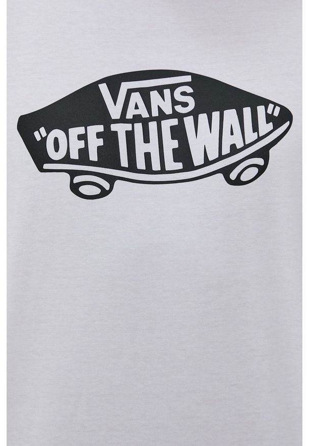 Vans - Longsleeve. Okazja: na co dzień. Kolor: biały. Materiał: dzianina. Długość rękawa: długi rękaw. Wzór: nadruk. Styl: casual