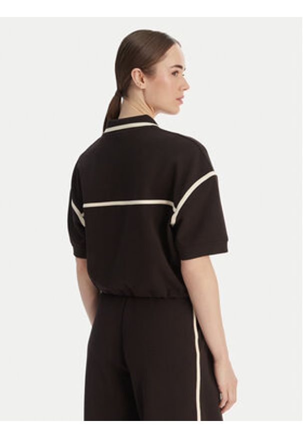 Guess Polo V6GP01 K2945 Brązowy Oversize. Typ kołnierza: polo. Kolor: brązowy. Materiał: syntetyk