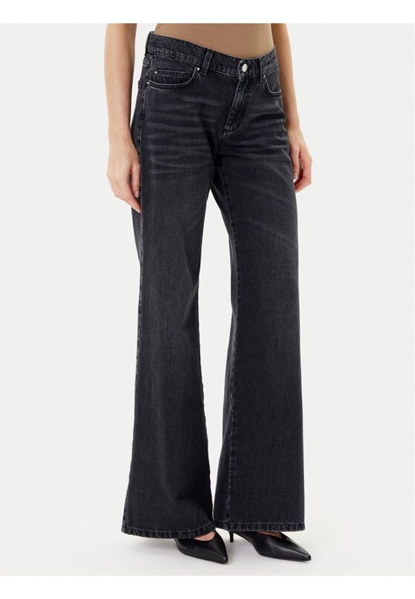 Marella Jeansy 2523186034 Czarny Wide Leg. Kolor: czarny