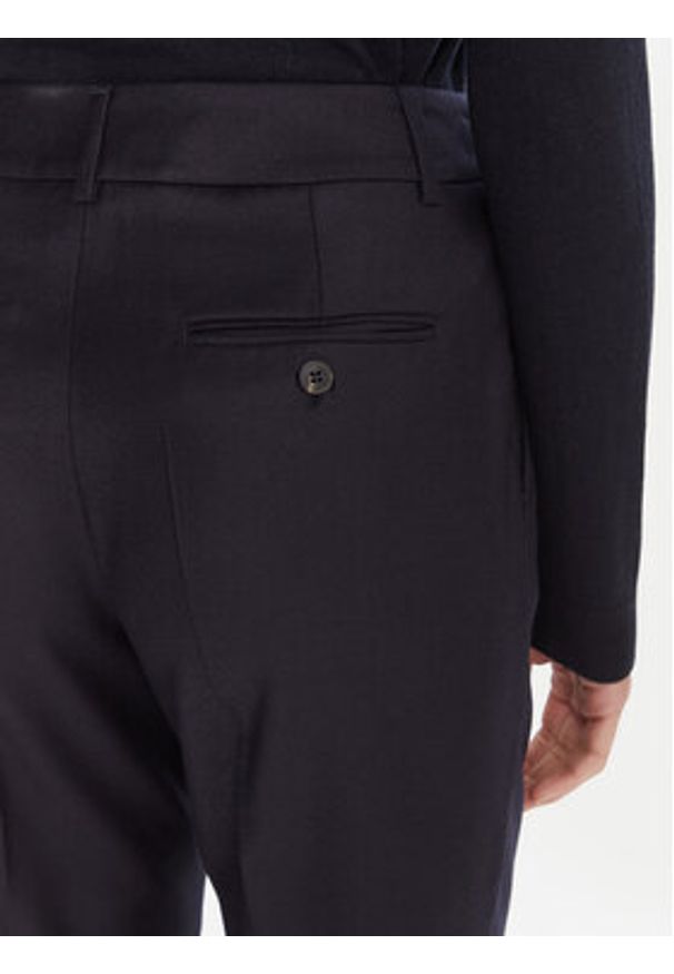 Weekend Max Mara Spodnie materiałowe Caldaia 2525136152 Granatowy Regular Fit. Kolor: niebieski. Materiał: wełna