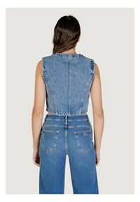 Morgan Kamizelka 261-VCHARMY Niebieski Regular Fit. Kolor: niebieski. Materiał: jeans #3