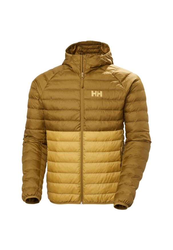 Ocieplana kurtka z kapturem Helly Hansen Banff. Typ kołnierza: kaptur. Kolor: brązowy. Materiał: puch