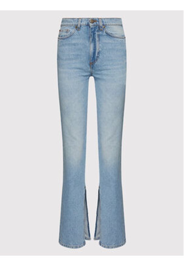 TwinSet - TWINSET Jeansy 222TP2394 Błękitny Straight Leg. Kolor: niebieski