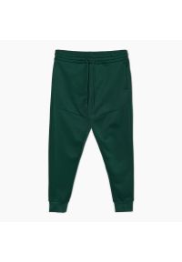 Cropp - Gładkie zielone joggery - Khaki. Kolor: brązowy. Wzór: gładki