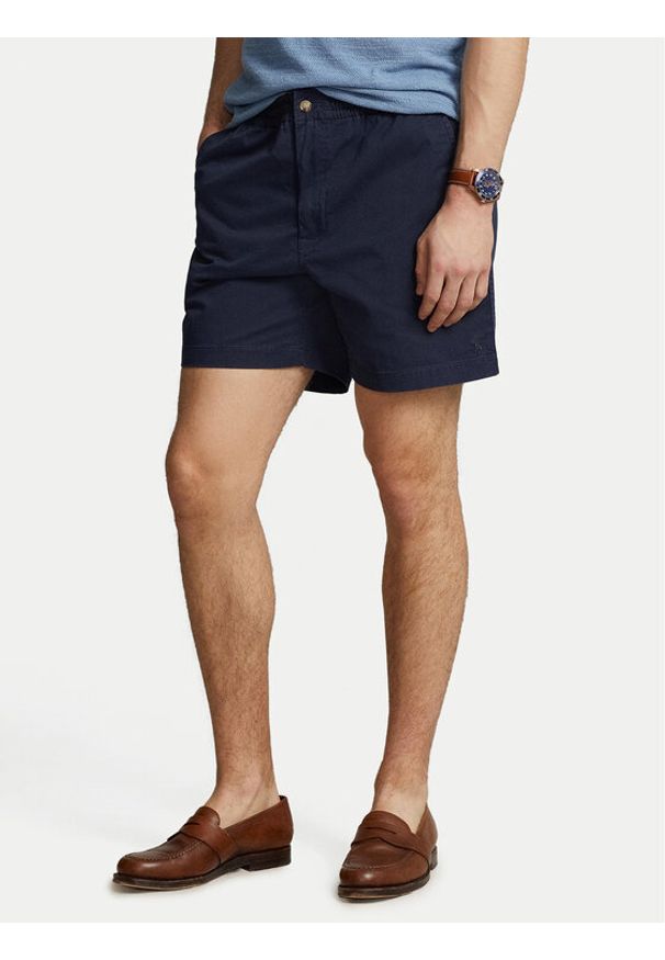 Polo Ralph Lauren Szorty materiałowe Prepster 710644995 Granatowy Classic Fit. Kolor: niebieski. Materiał: bawełna