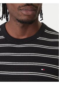 TOMMY HILFIGER - Tommy Hilfiger Sweter Seasonal MW0MW41643 Czarny Regular Fit. Kolor: czarny. Materiał: bawełna #3