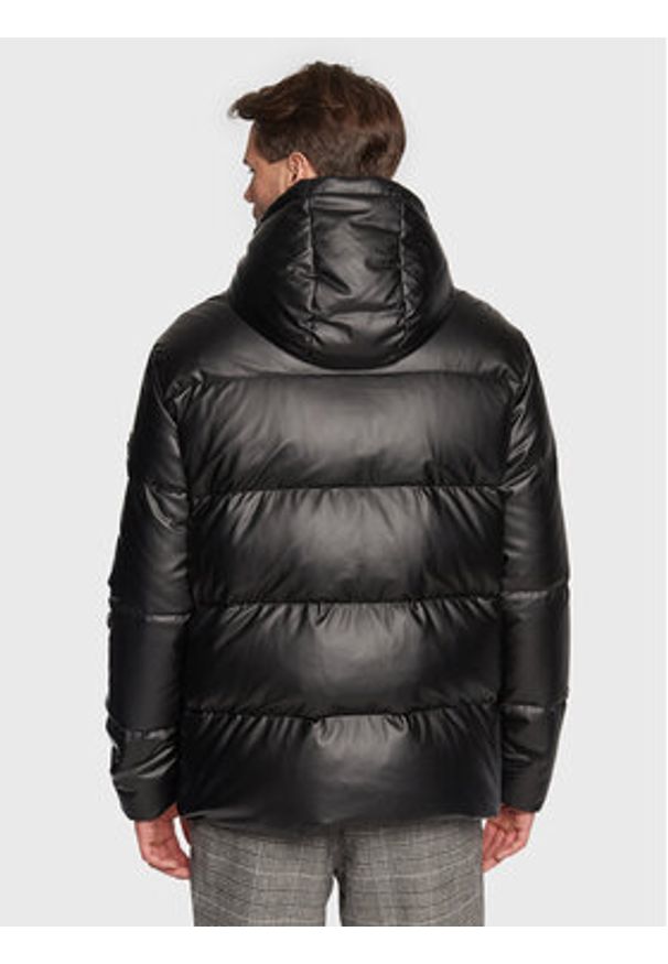 Karl Lagerfeld - KARL LAGERFELD Kurtka z imitacji skóry 505045 524549 Czarny Regular Fit. Typ kołnierza: dekolt w karo. Kolor: czarny. Materiał: syntetyk
