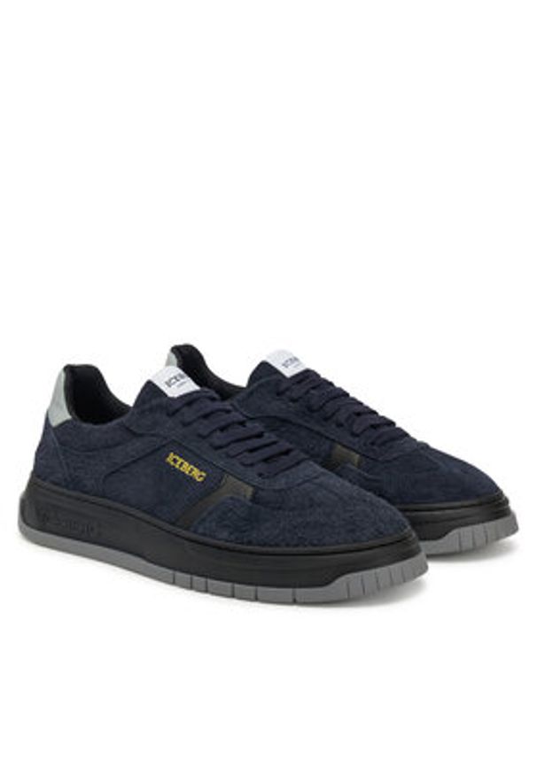 Iceberg Sneakersy IU1724 Granatowy. Kolor: niebieski. Materiał: zamsz, skóra