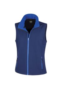 RESULT - Kamizelka damska puchowa Result Softshell. Kolor: niebieski. Materiał: softshell, puch. Styl: elegancki #1