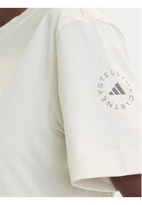 Adidas by Stella McCartney - adidas by Stella McCartney T-Shirt JX6775 Beżowy Regular Fit. Kolor: beżowy. Materiał: bawełna