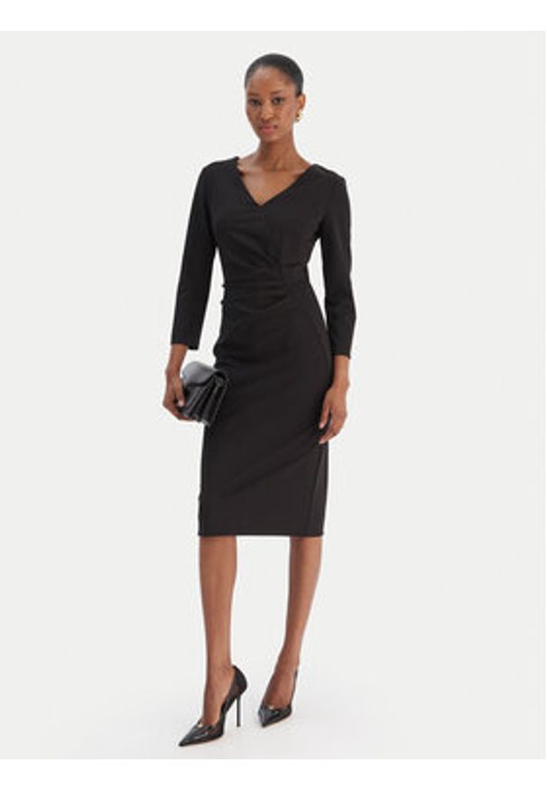 Rinascimento Sukienka koktajlowa CFC0126655003 Czarny Slim Fit. Kolor: czarny. Materiał: syntetyk. Styl: wizytowy