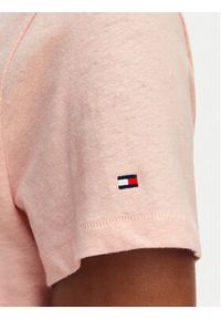 TOMMY HILFIGER - Tommy Hilfiger T-Shirt WW0WW48705 Różowy jasny Regular Fit. Kolor: różowy. Materiał: bawełna #3