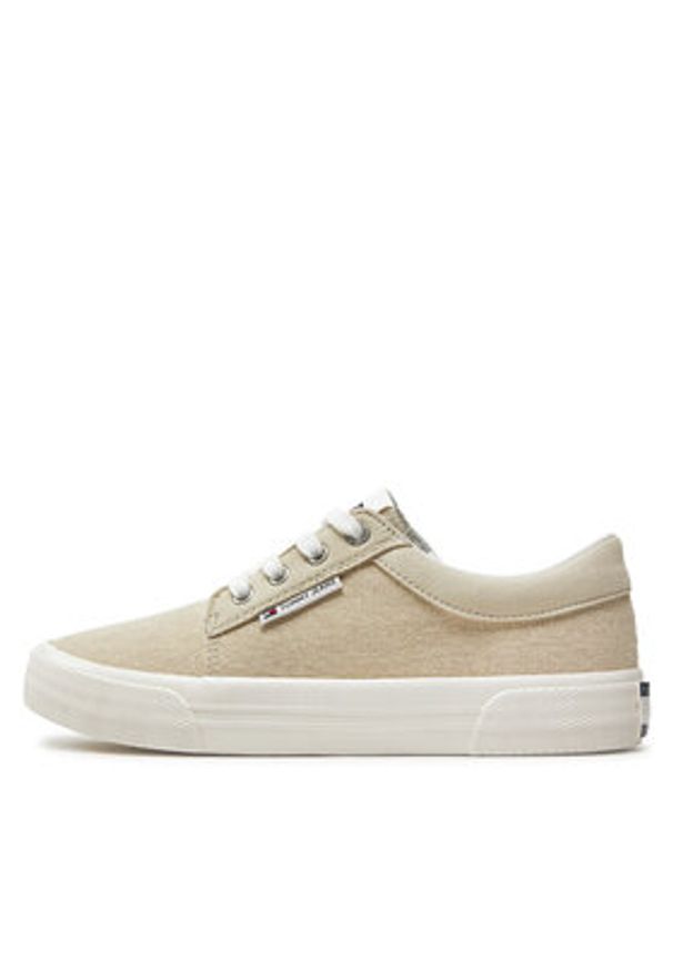 Tommy Jeans Tenisówki Tjw Vulc Skate Derby EN0EN02494 Beżowy. Kolor: beżowy. Materiał: materiał