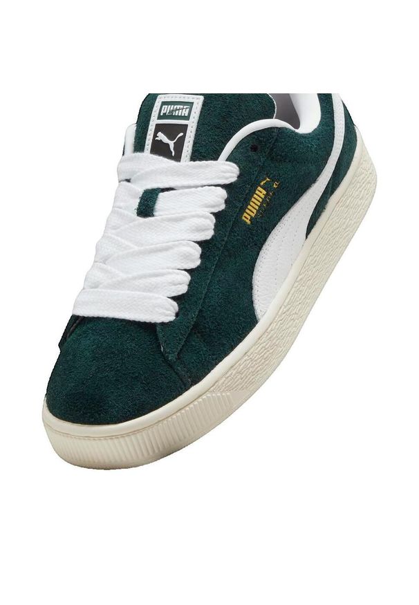 Buty do chodzenia męskie Puma Suede Xl Hairy. Zapięcie: sznurówki. Kolor: zielony. Materiał: zamsz, skóra, materiał, guma, syntetyk. Szerokość cholewki: normalna. Model: Puma Suede. Sport: turystyka piesza