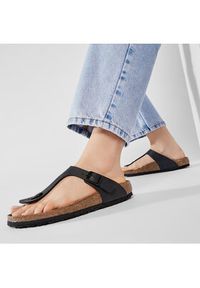 Birkenstock Japonki Gizeh 0043693 Czarny. Kolor: czarny. Materiał: skóra #7