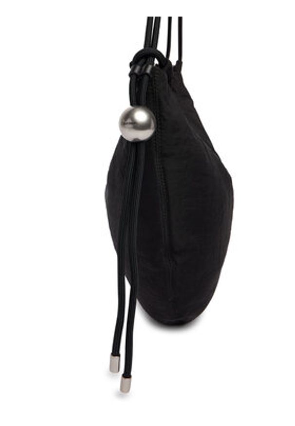Calvin Klein Torebka Nylon Cord Small Hobo Bag LV04F3382G Czarny. Kolor: czarny