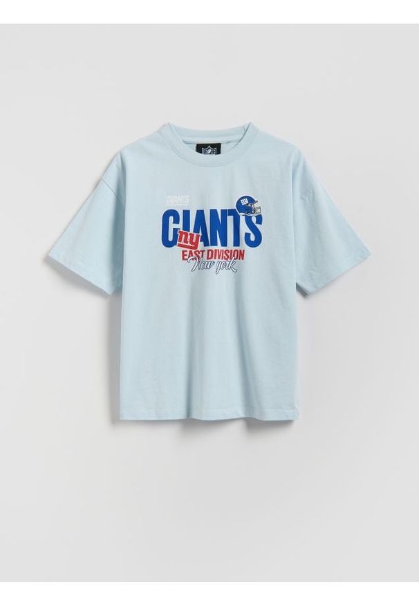 Reserved - T-shirt New York Giants - jasnoniebieski. Kolor: niebieski. Materiał: bawełna, dzianina