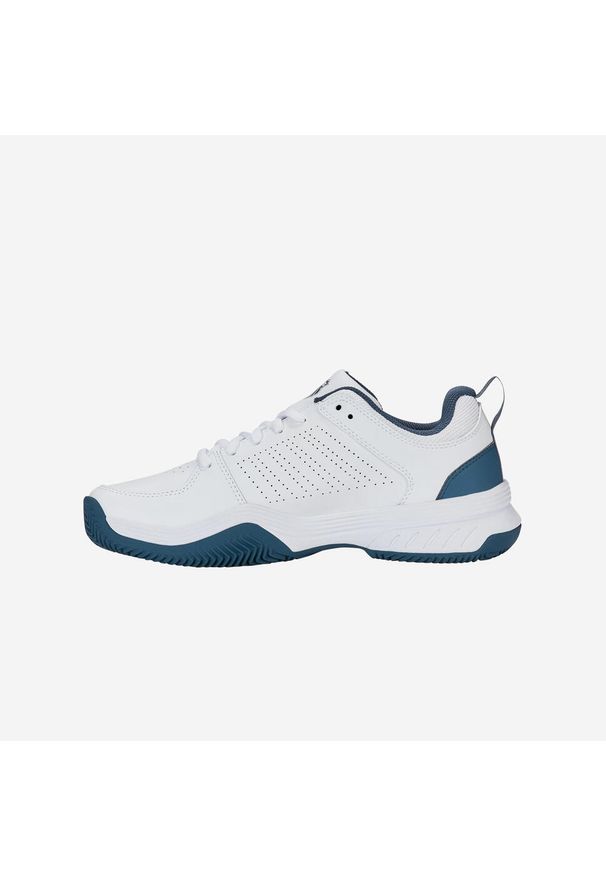 Buty tenisowe męskie K-Swiss Court Express 2 na mączkę. Materiał: skóra, syntetyk, kauczuk. Szerokość cholewki: normalna. Sport: tenis