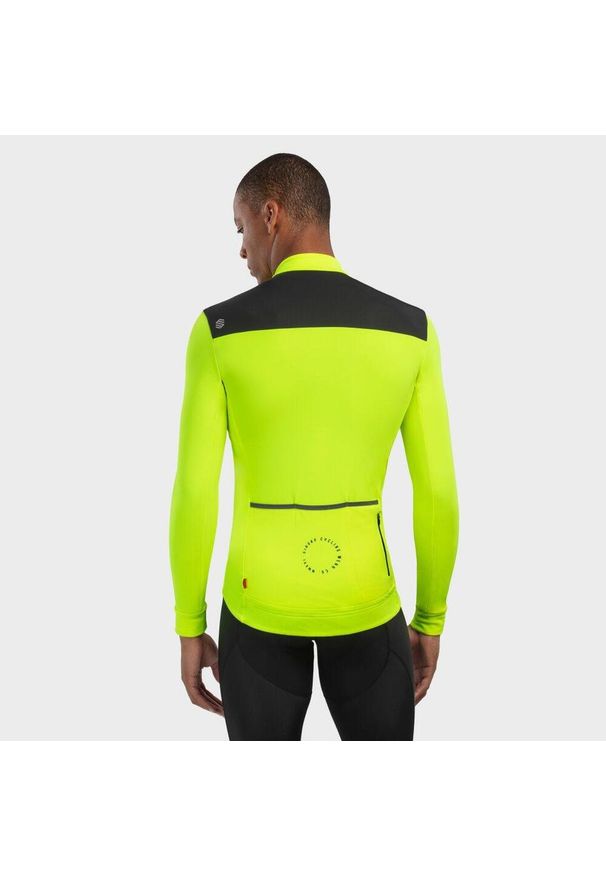 SIROKO - Koszulka rowerowa termoaktywna męska M4 Atlantis. Kolor: wielokolorowy, żółty, czarny. Materiał: materiał. Długość rękawa: długi rękaw. Długość: długie. Sport: kolarstwo