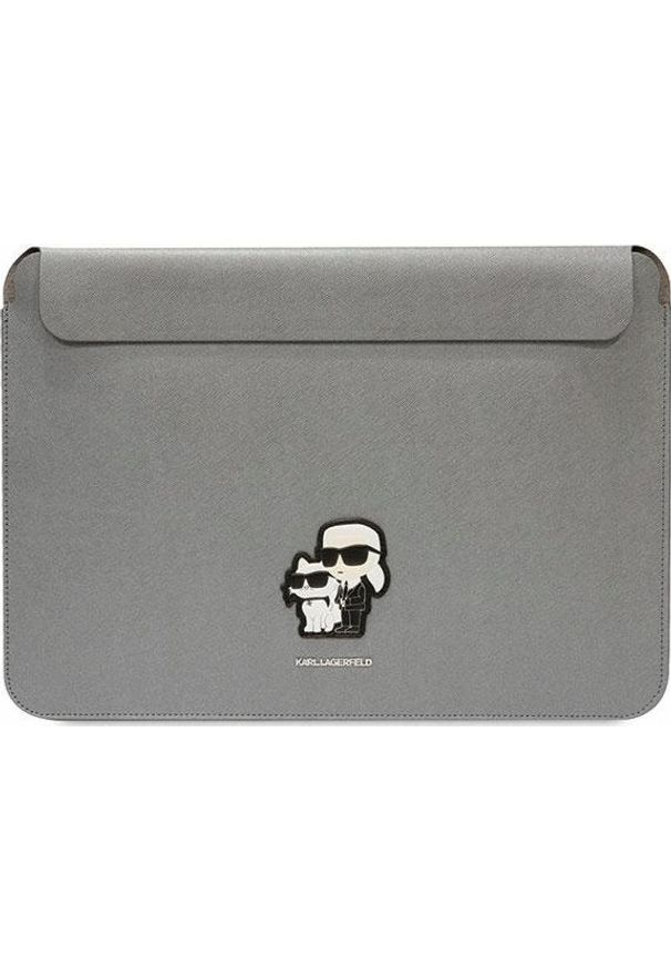 Karl Lagerfeld Karl Lagerfeld Sleeve KLCS14SAKCPMG 14" srebrny/silver Saffiano Karl&Choupette. Kolor: srebrny