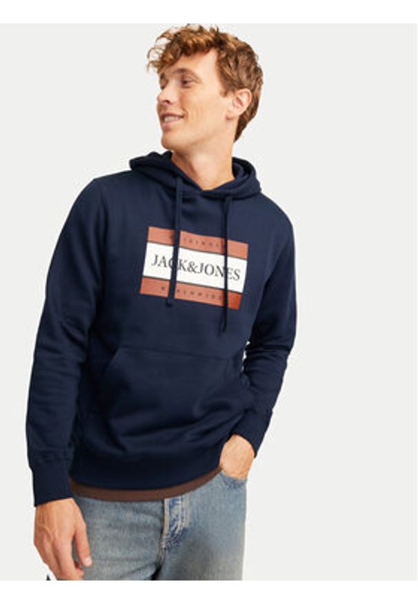 Jack & Jones Bluza 12262513 Granatowy Regular Fit. Kolor: niebieski. Materiał: bawełna, syntetyk