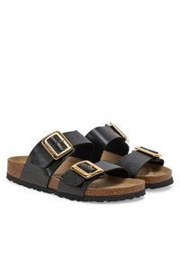 Birkenstock Klapki Sydney Cushion Buckle 1029457 Czarny. Kolor: czarny. Materiał: skóra