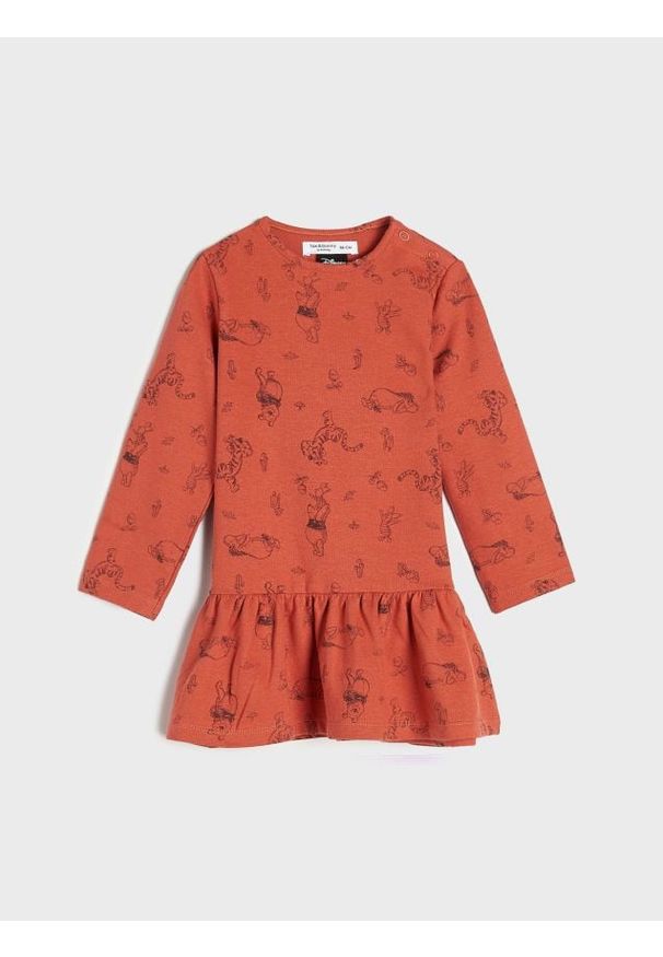 Sinsay - Sukienka babydoll Kubuś Puchatek - fioletowy. Kolor: fioletowy. Materiał: bawełna. Wzór: motyw z bajki