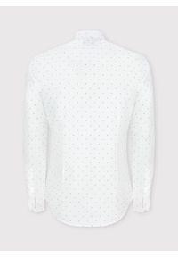 PAKO LORENTE – Biała męska koszula w mikrowzór P24SF-1X-019-B-S - Pako Lorente. Okazja: na co dzień. Kolor: biały. Materiał: elastan, jeans. Styl: casual #5