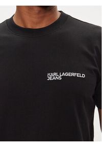 Karl Lagerfeld Jeans T-Shirt 241D1700 Czarny Slim Fit. Kolor: czarny. Materiał: bawełna #5