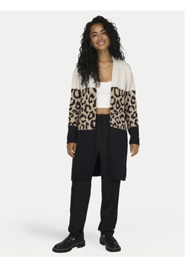 only - ONLY Kardigan Jade 15294968 Beżowy Regular Fit. Kolor: beżowy. Materiał: syntetyk