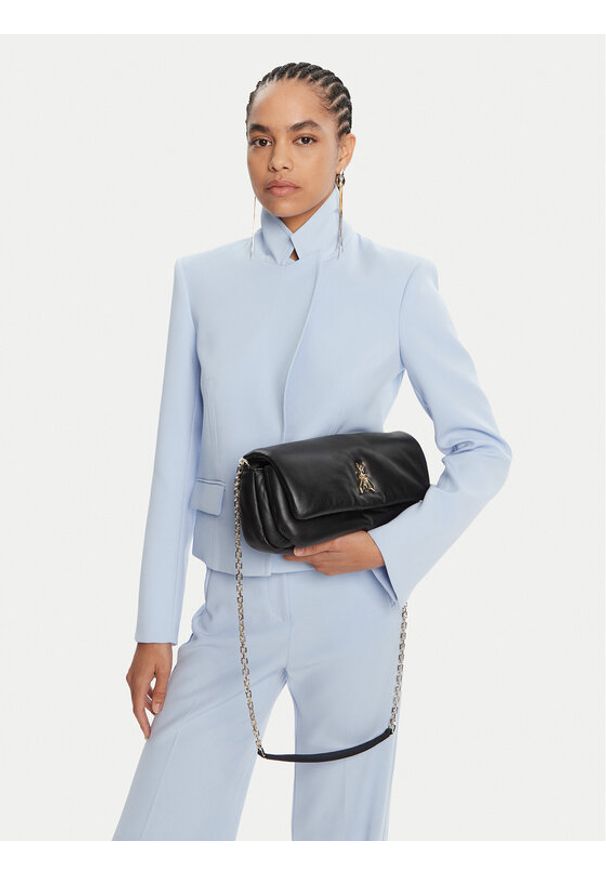 Patrizia Pepe Torebka 8B0220/ L113-K470 Czarny. Kolor: czarny. Materiał: skórzane