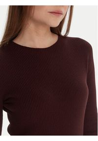 Kontatto Sweter 3M0809C Brązowy Slim Fit. Kolor: brązowy. Materiał: wiskoza #5