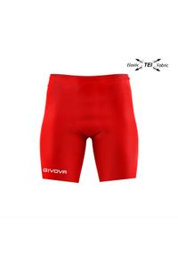 Spodenki piłkarskie termoaktywne dla dorosłych Givova Bermuda Skin czerwone. Kolor: czerwony. Materiał: elastan, poliester. Długość: krótkie. Sezon: lato. Sport: piłka nożna #1