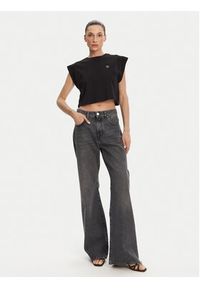 TwinSet - TWINSET T-Shirt 251TT2043 Czarny Regular Fit. Kolor: czarny. Materiał: bawełna #5