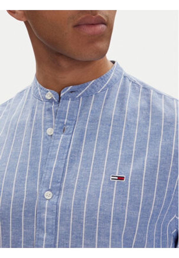 Tommy Jeans Koszula DM0DM20893 Niebieski Regular Fit. Kolor: niebieski. Materiał: bawełna