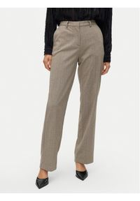 Vero Moda Spodnie materiałowe Kawi 10319665 Beżowy Straight Fit. Kolor: beżowy. Materiał: syntetyk