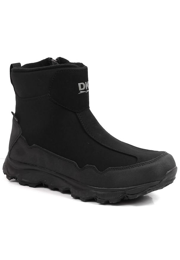 Śniegowce męskie wodoodporne ocieplane czarne DK 2462. Kolor: czarny. Materiał: materiał