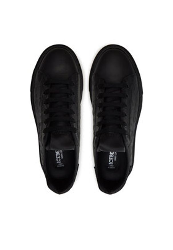 Iceberg Sneakersy Bozema ID2112 Czarny. Kolor: czarny. Materiał: skóra