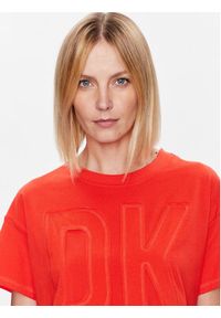 DKNY Sport T-Shirt DP3P3218 Czerwony Active Fit. Kolor: czerwony. Materiał: syntetyk. Styl: sportowy #4