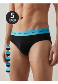 Sinsay - Bawełniane majtki slipy 5 pack - czarny. Kolor: czarny. Materiał: bawełna #1