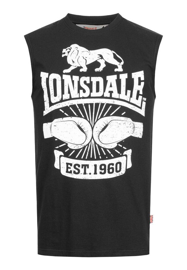 Klasyczny tank top Lonsdale Cleator. Kolor: czarny
