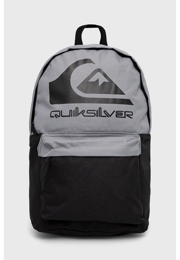 Quiksilver plecak męski kolor czarny duży z nadrukiem. Kolor: szary. Wzór: nadruk